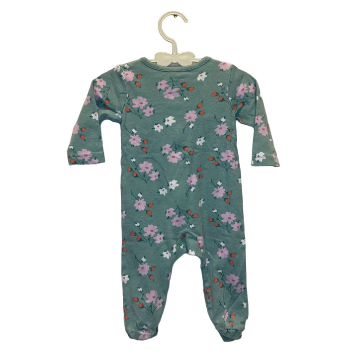 LS Footed Onesie / Flowers
