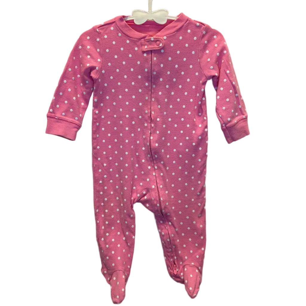 LS Footed Onesie / Dots