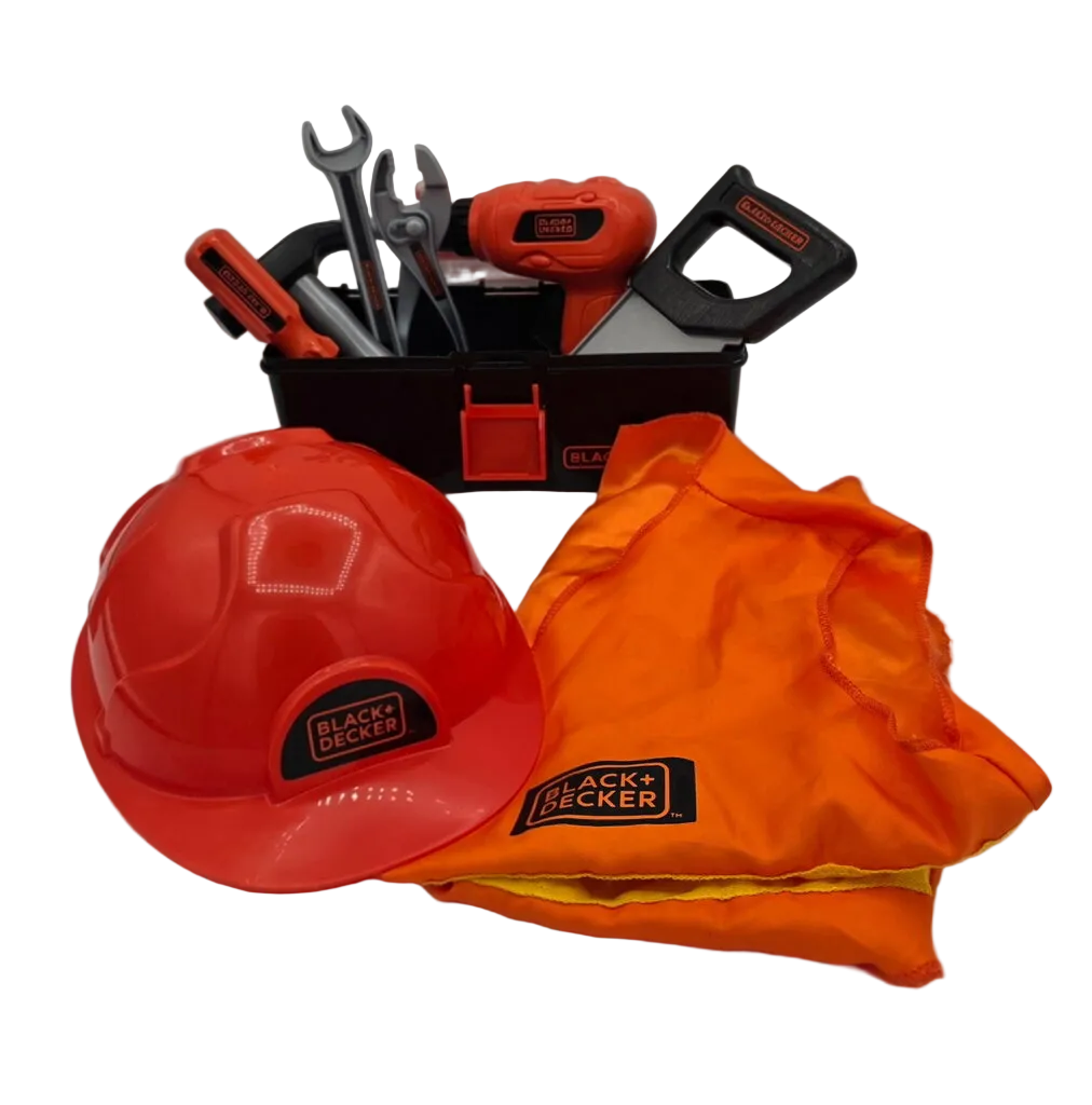 Tool Box, Vest, & Hard Hat