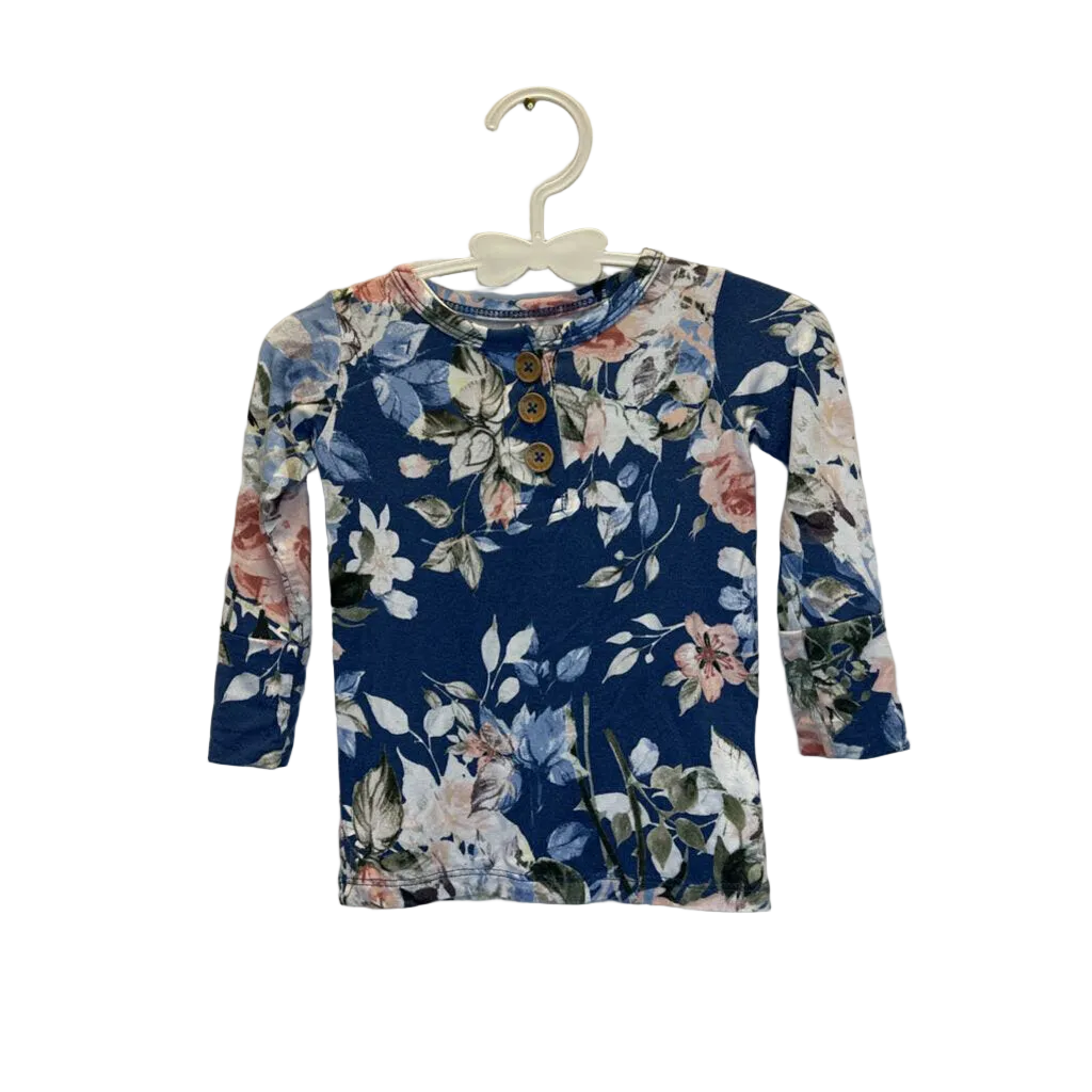 LS Shirt + Pants Pajama Set / Flowers