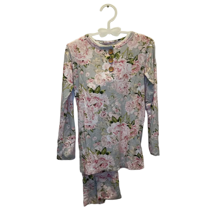 LS Shirt + Pants Pajama Set / Flowers