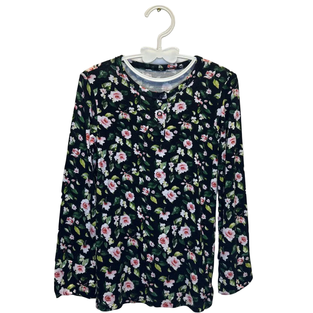 LS Shirt + Pants Pajama Set / Flowers