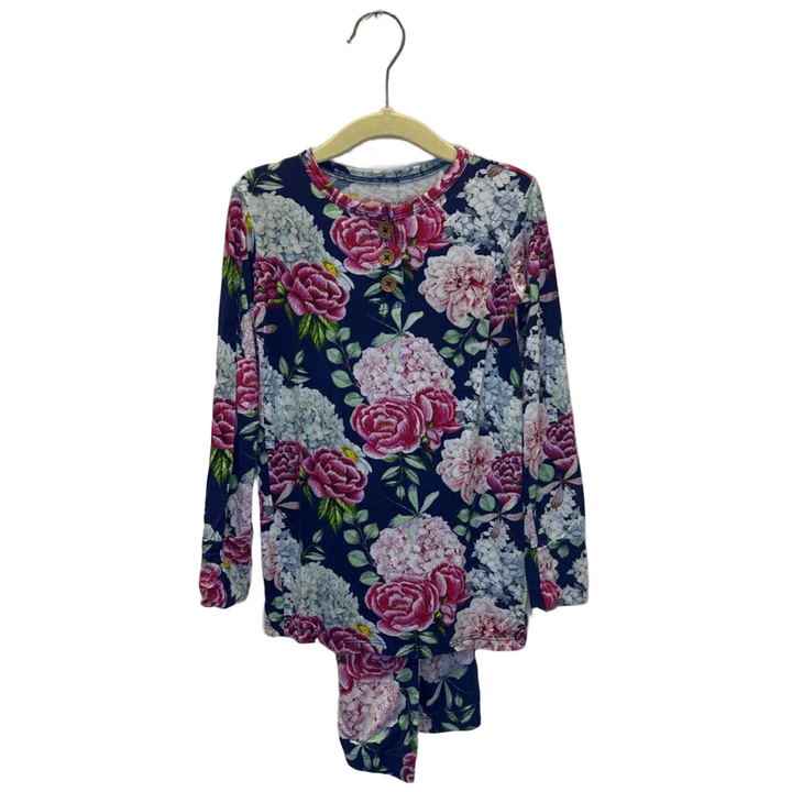 LS Shirt + Pants Pajama Set / Flowers