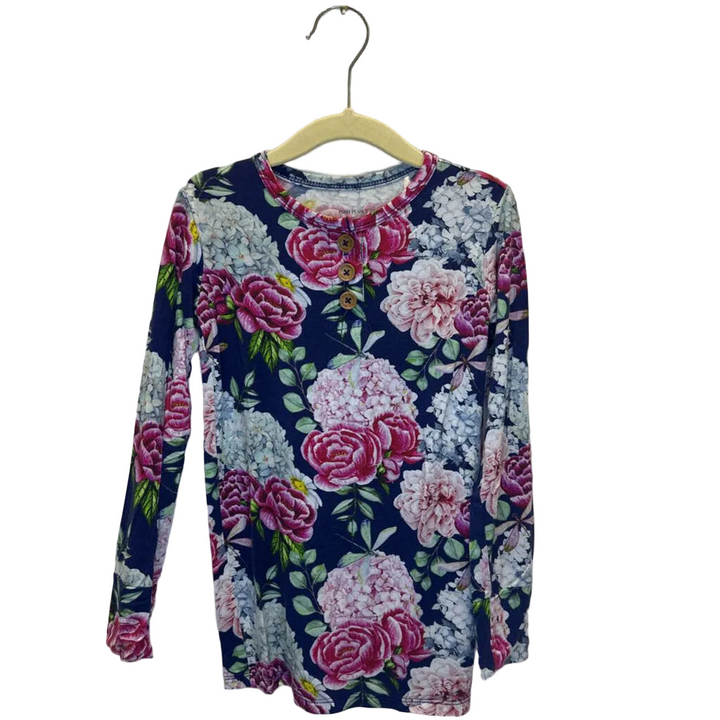 LS Shirt + Pants Pajama Set / Flowers