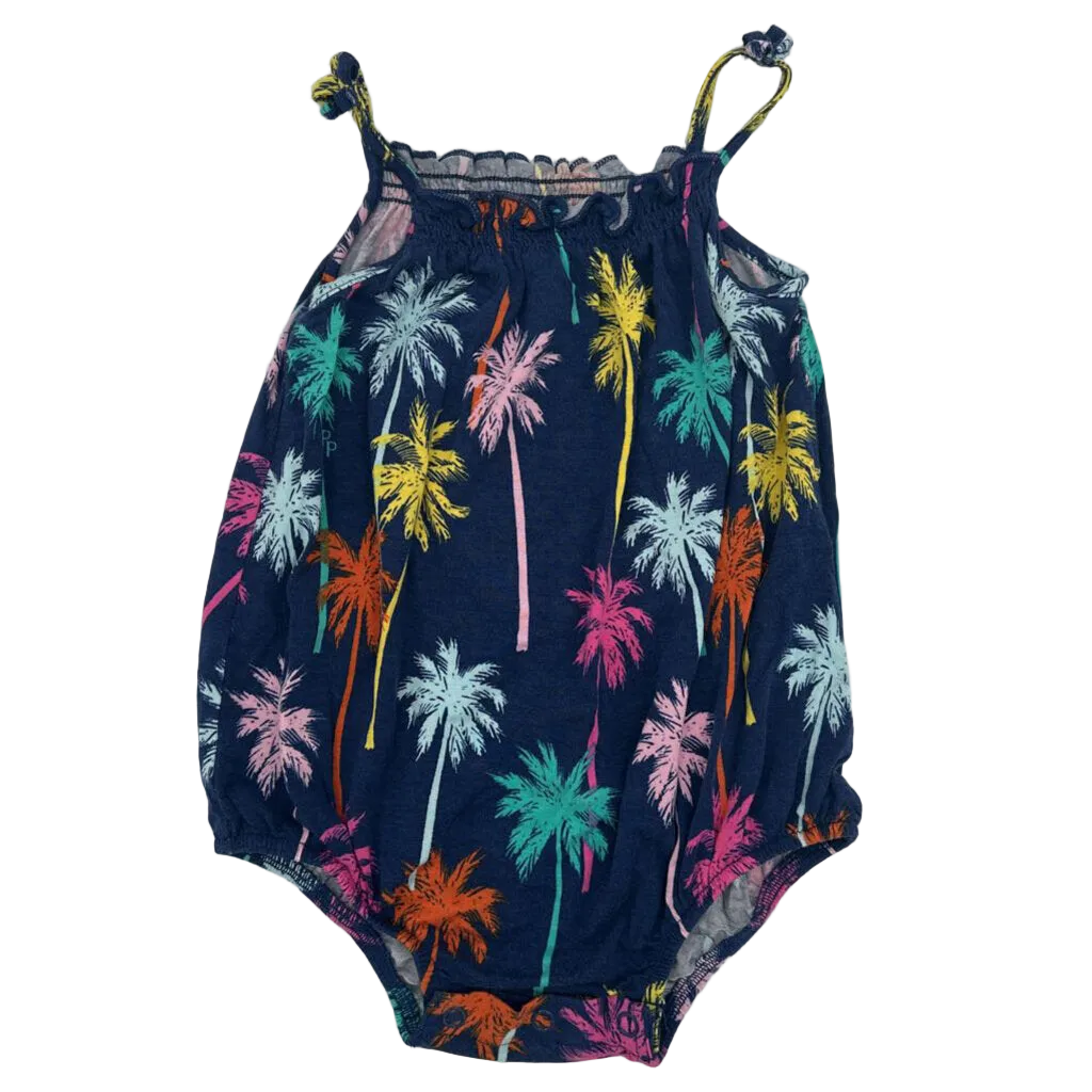 Spaghetti Strap Onesie / Palm Trees