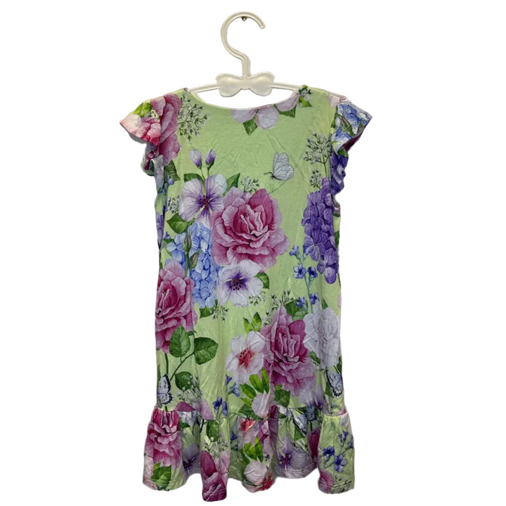 Ruffle Sleeve Tank Top High -Low / Floral