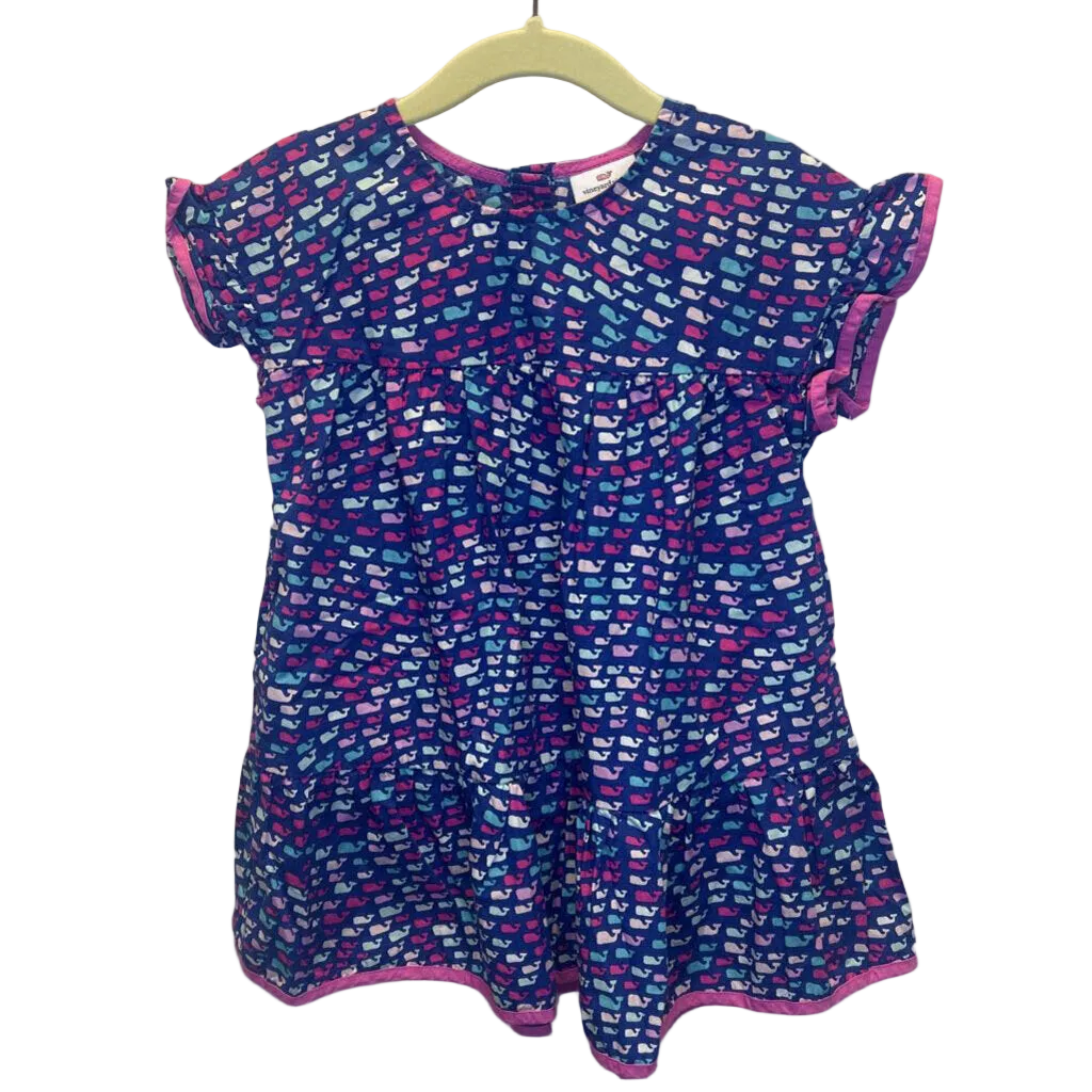 Ruffle Sleeve Dress / Whales