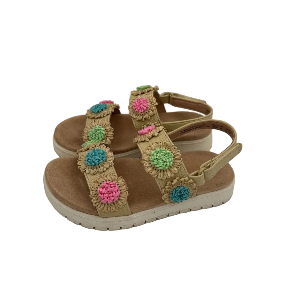 Slip on Sandals / Velcro / Flowers