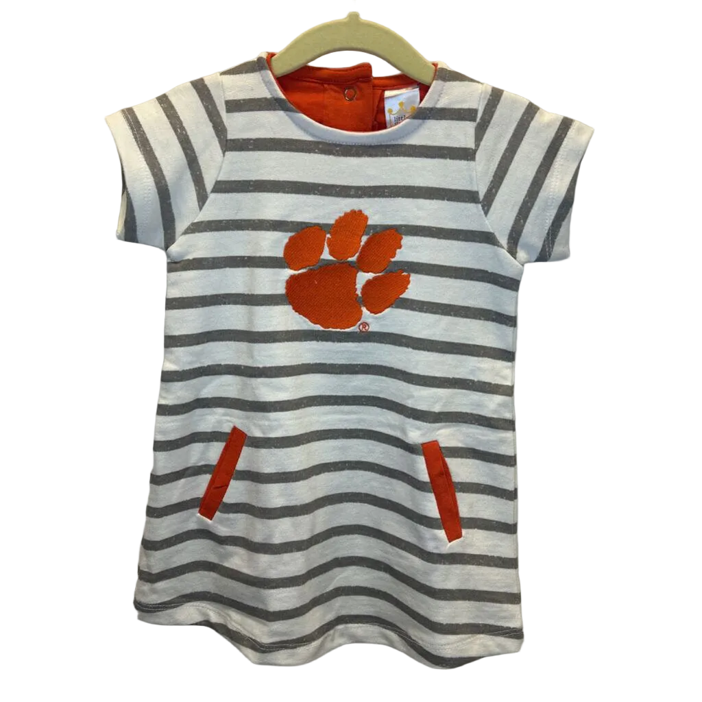 SS Dress / Stripes / Clemson