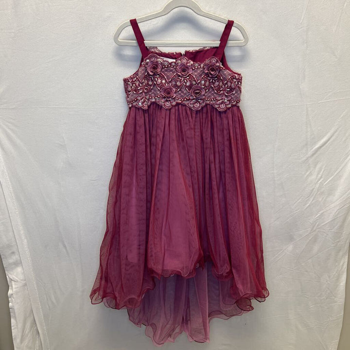 Tank Top Dress/ High Low Flower Embroidery