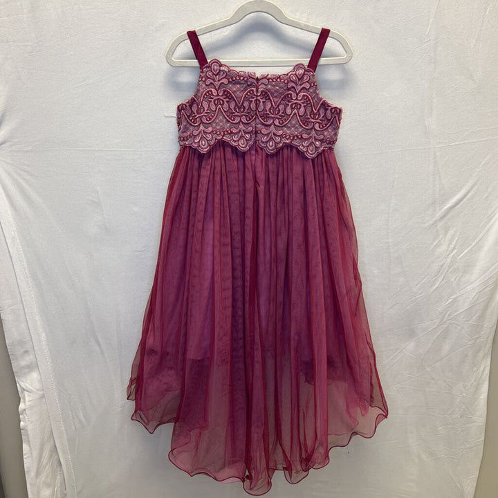 Tank Top Dress/ High Low Flower Embroidery