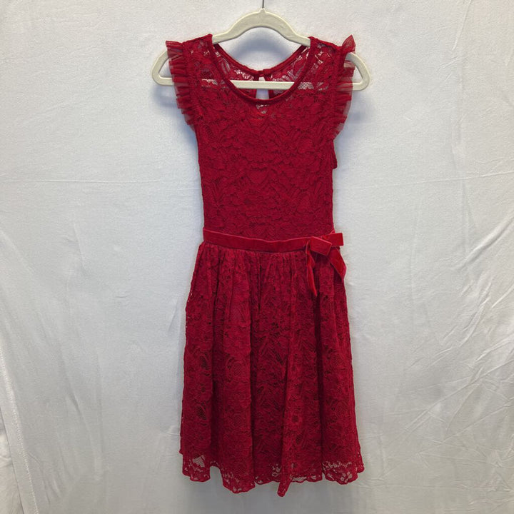 Sleeveless Lace Dress / Ribbon Waist
