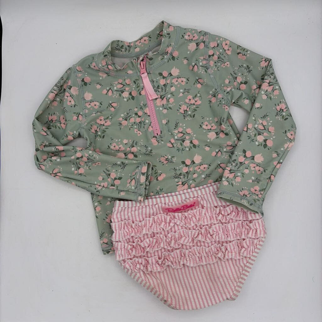 LS Two-Piece Bathing Suit / Flowers