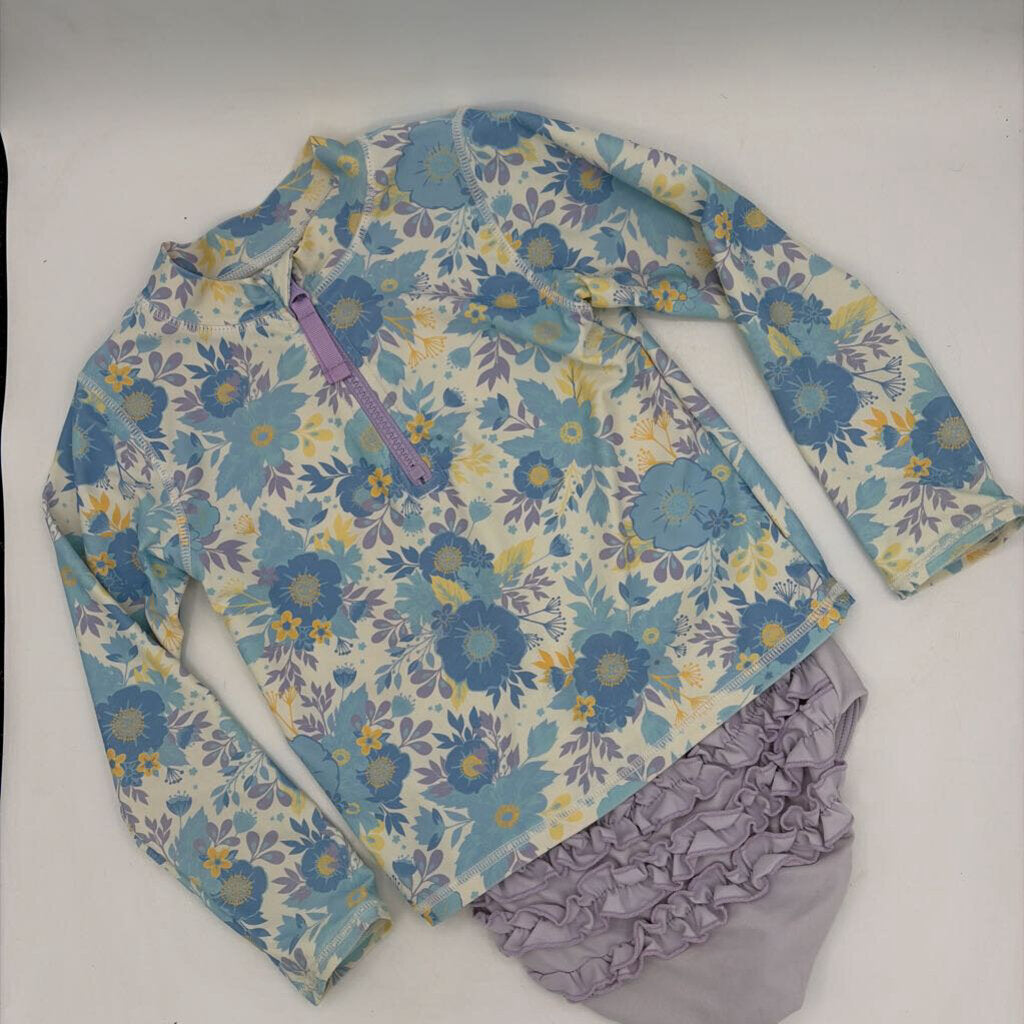 LS Two-Piece Bathing Suit / Flowers