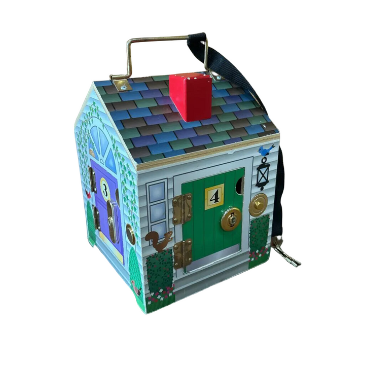 Wooden Doorbell House w/Keys