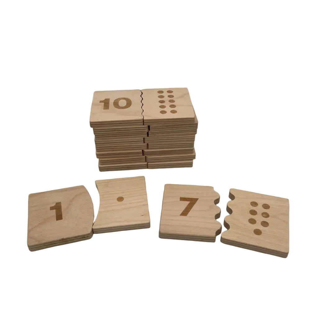 Wooden Number Match 1-10