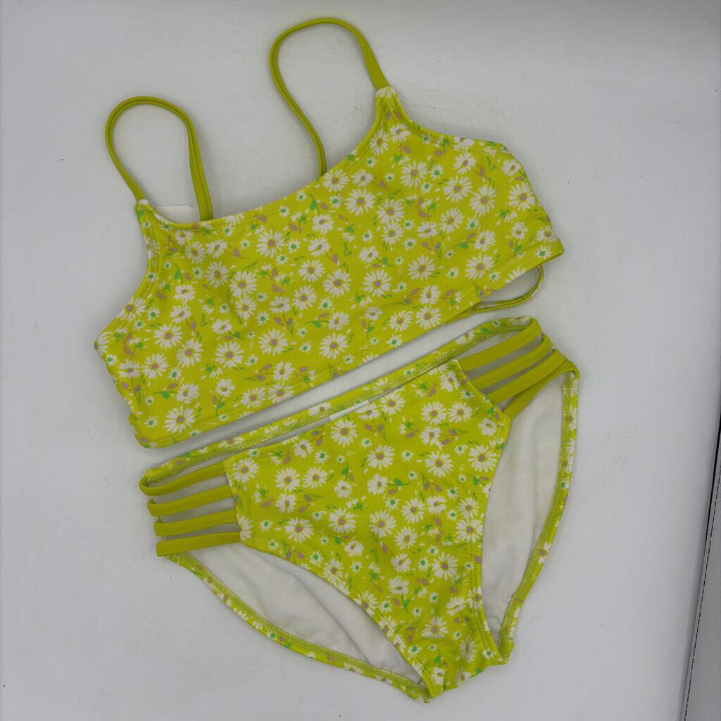 Two Piece Bathing Suit / Flowers