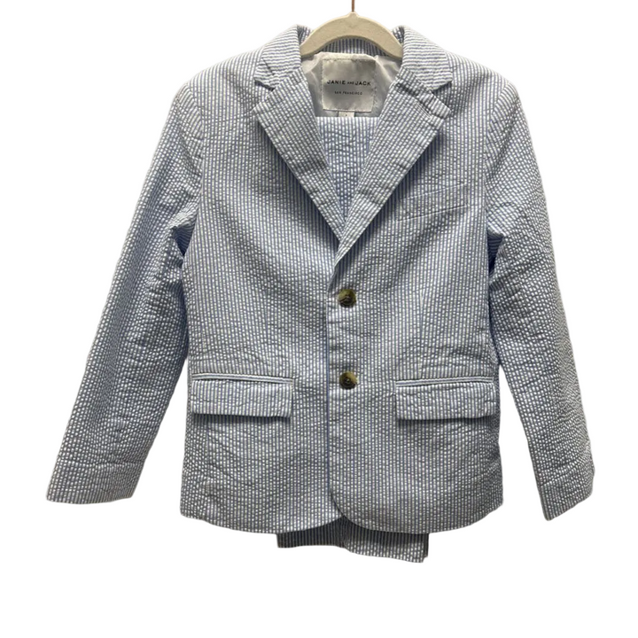 Seersucker Suit Blazer & Pants Set