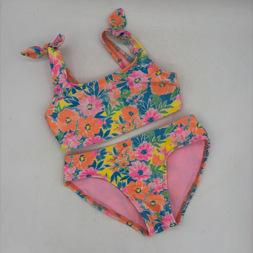 Two Piece Bathing Suit / Flowers