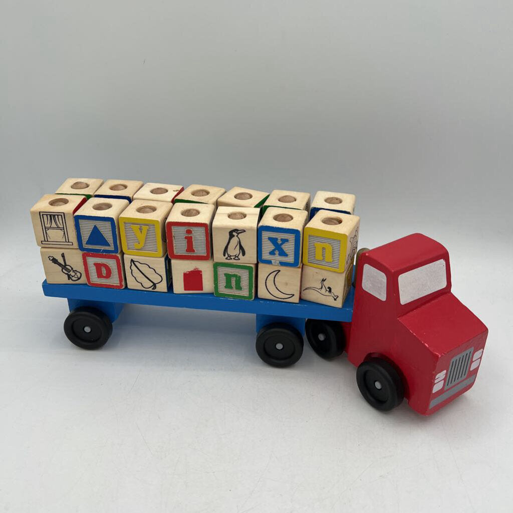 Alphabet Blocks Wooden Truck