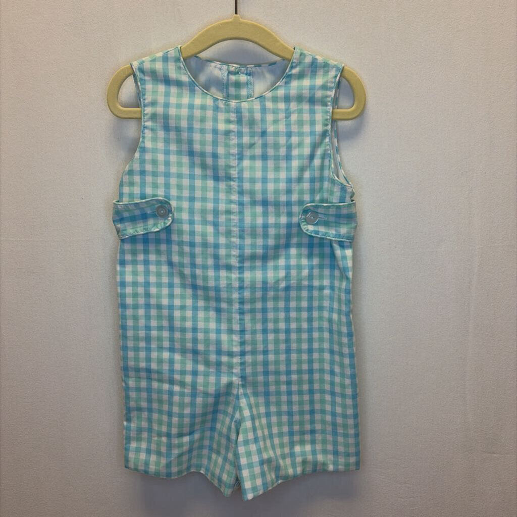 Sleeveless Gingham Short Romper
