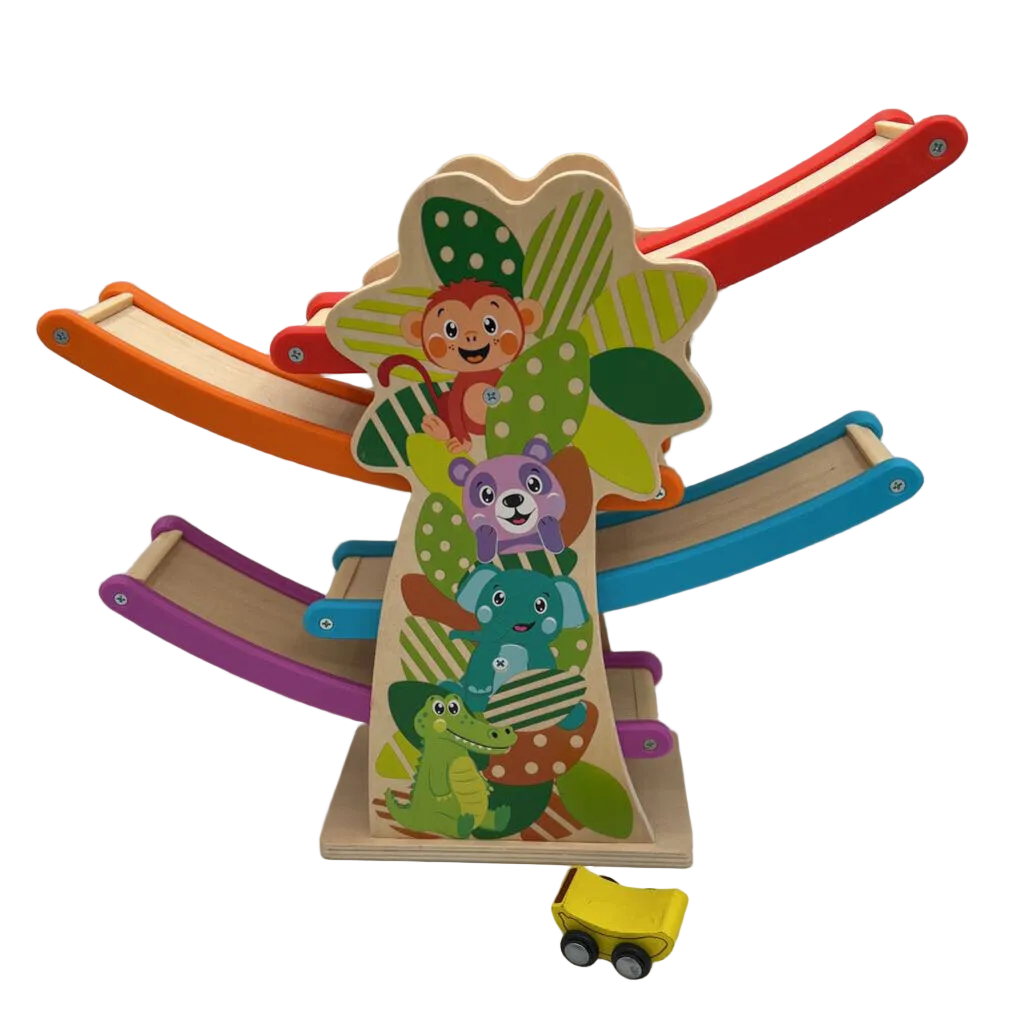 Wooden Race Track / Missing One Car