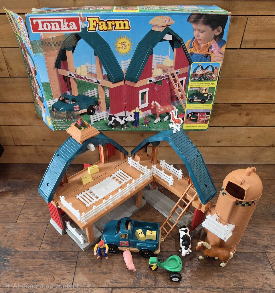1995 Farm Playset: Vintage/ Missing Pieces
