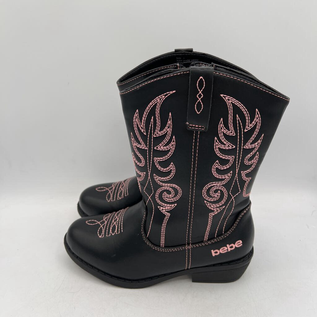 Cowboy Style Boots / Pink Stitching