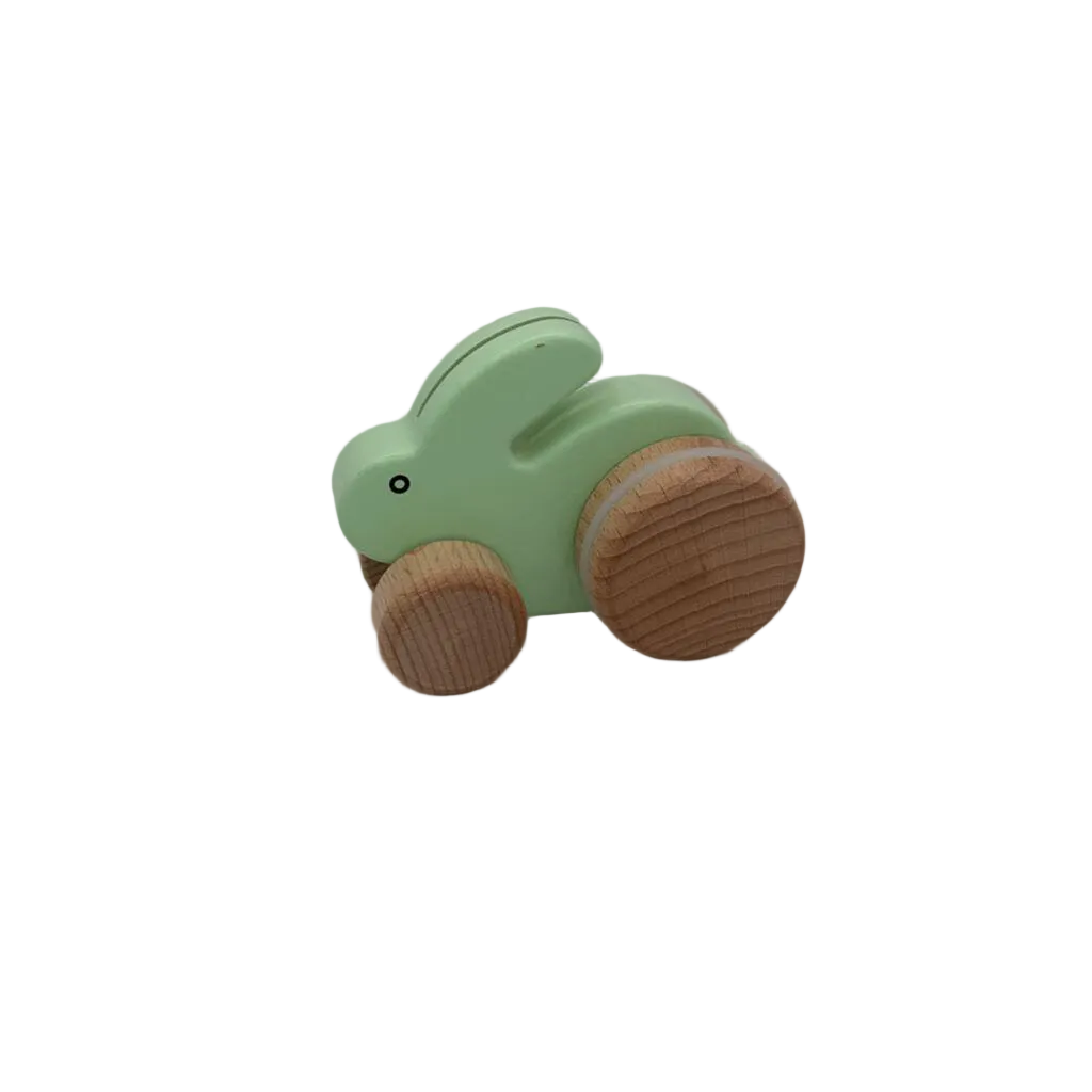 Wooden Hopping Rabbit Roller