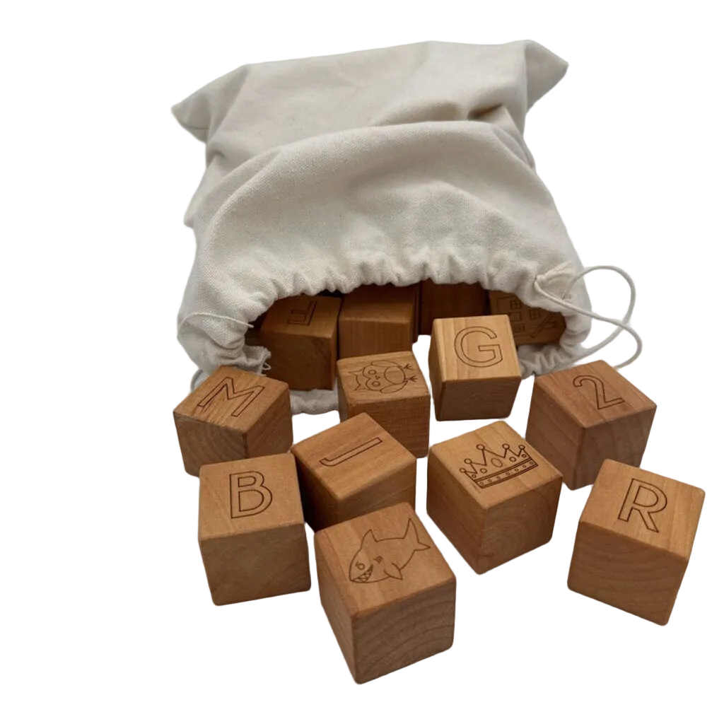 Wood Alphabet/Number Blocks