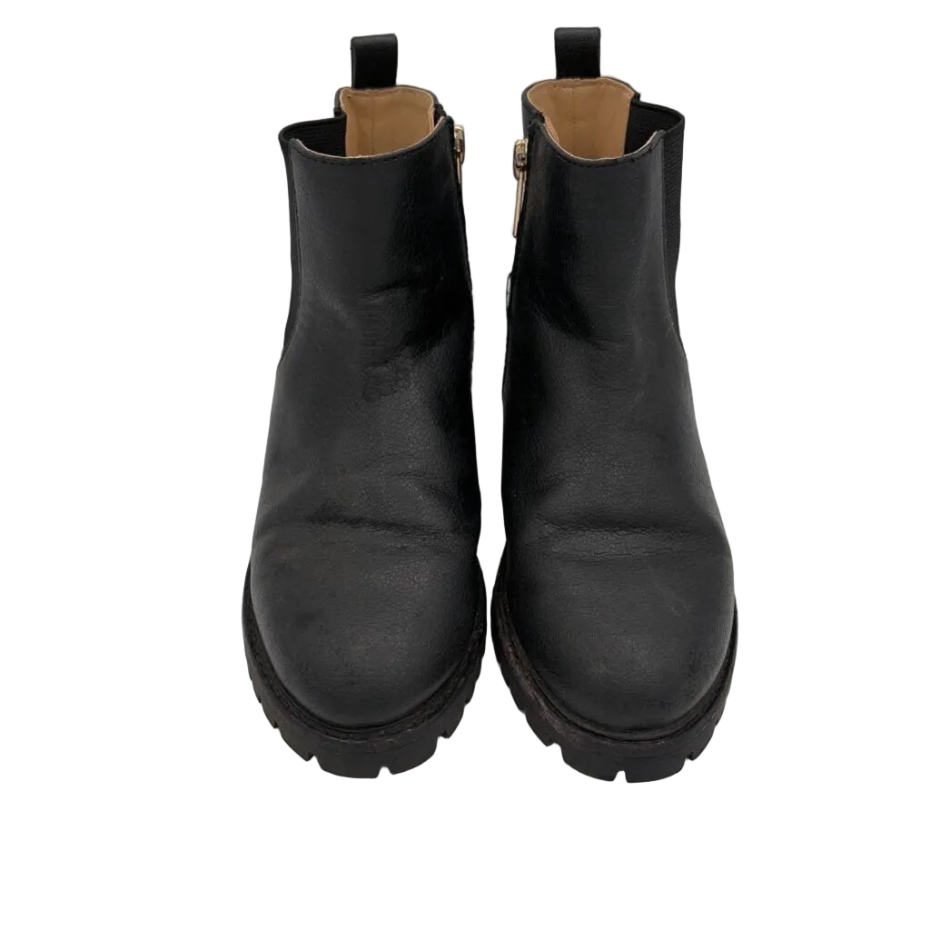 Leather Ankle Boots/ Zipper