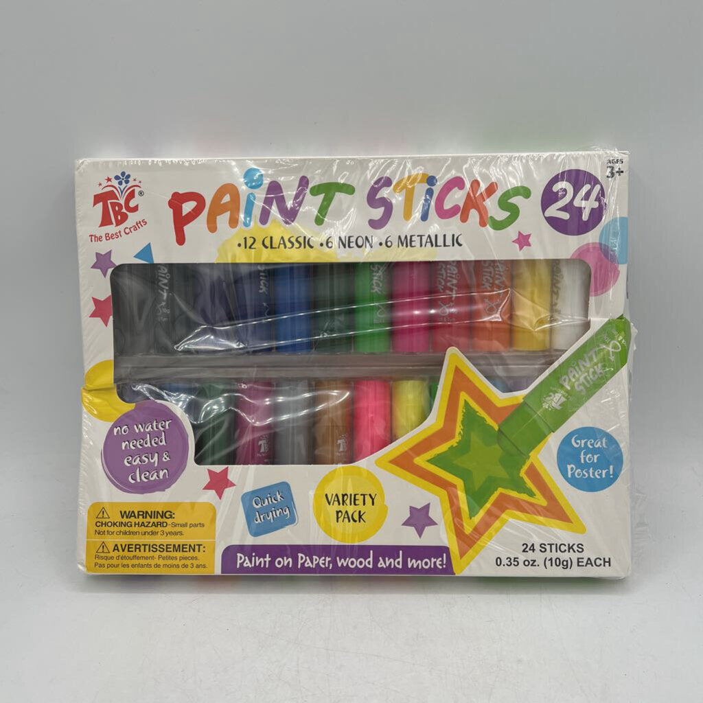 24 Pack Paint Sticks-New