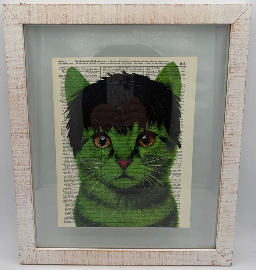 Framed Hulk Cat Artwork