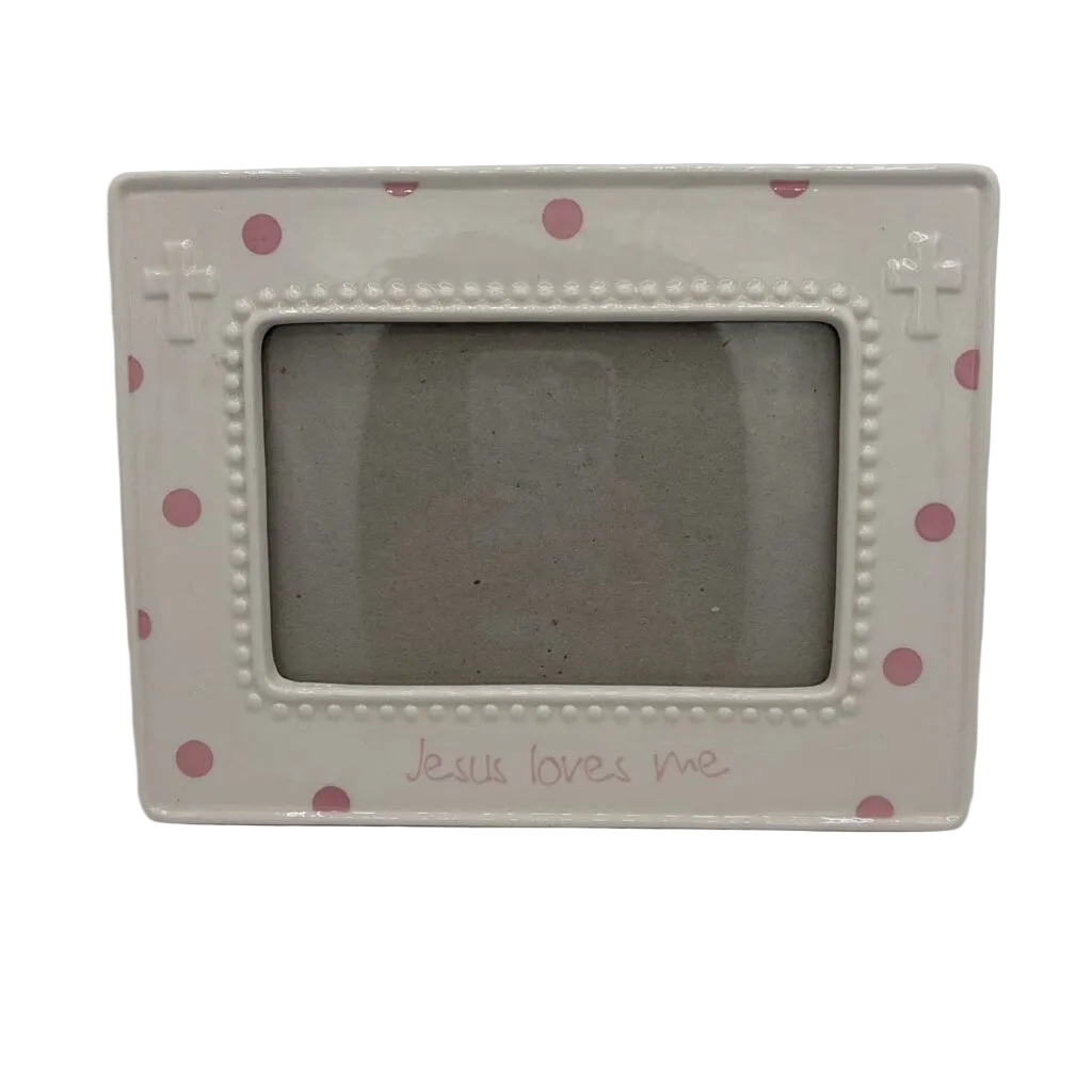 Jesus Loves Me Ceramic Frame