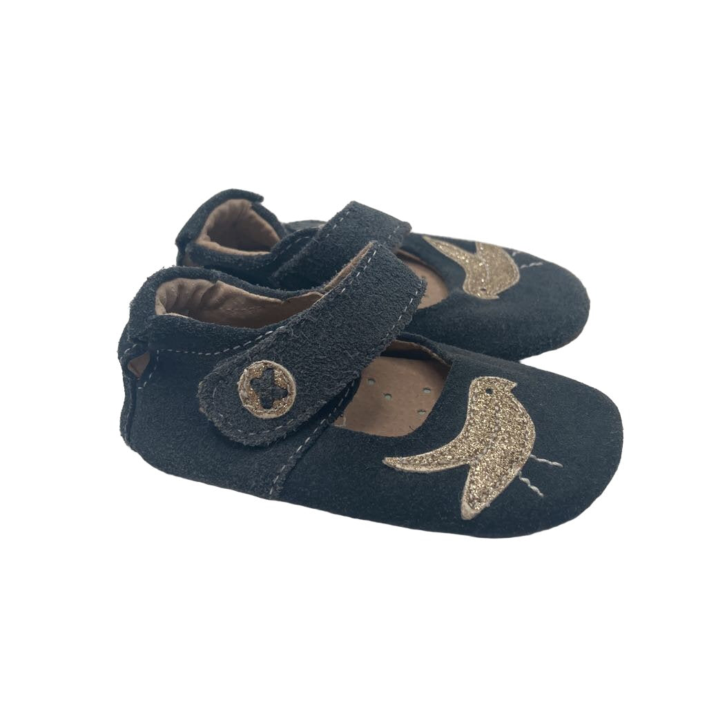 Suede Soft Sole Mary Janes - Bird