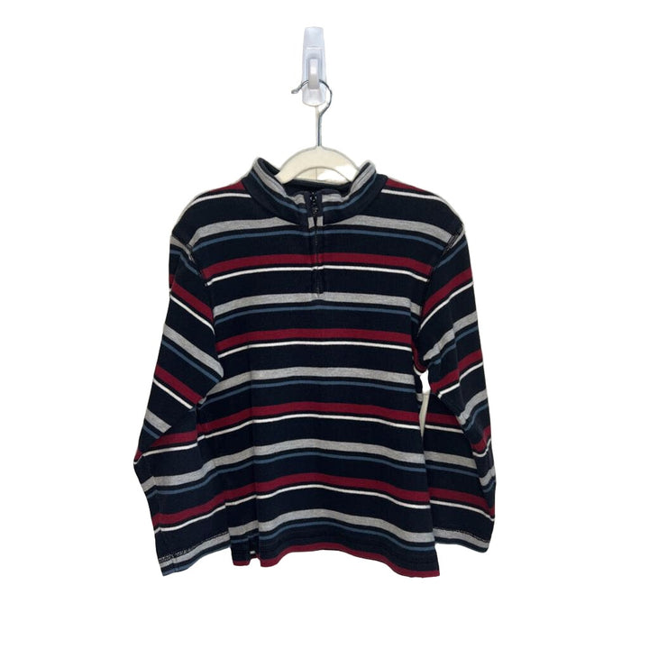 LS Ribbed Knit Zip Pulloever