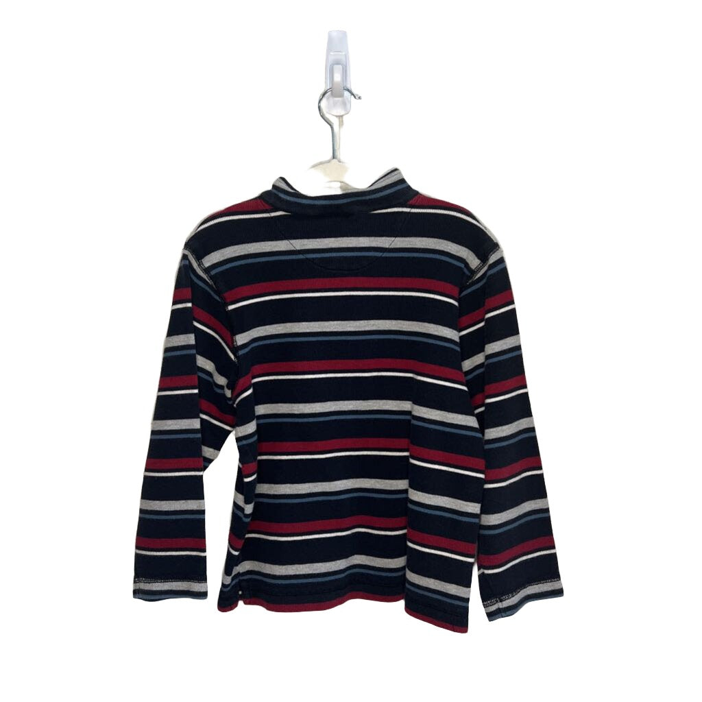 LS Ribbed Knit Zip Pulloever