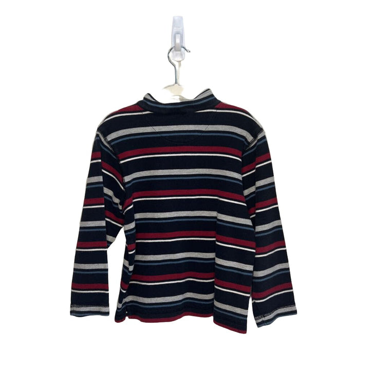 LS Ribbed Knit Zip Pulloever