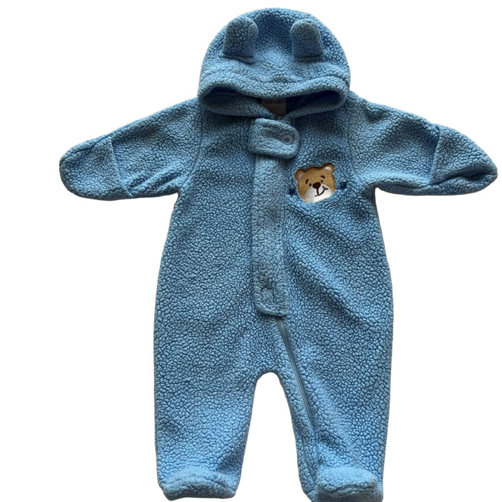Fuzzy Hooded Winter Romper