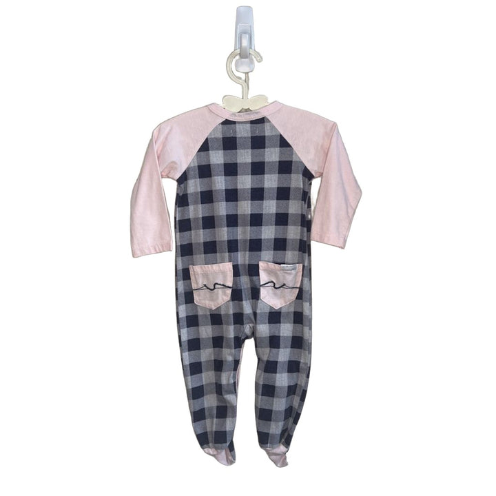 Cotton Footed Onesie PJs - Plaid