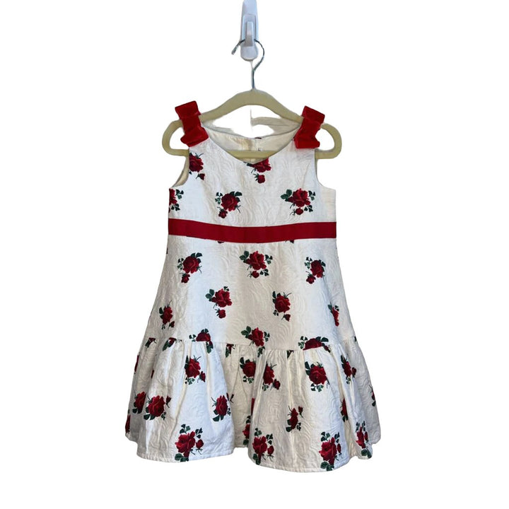 Sleeveless Holiday Dress - Roses