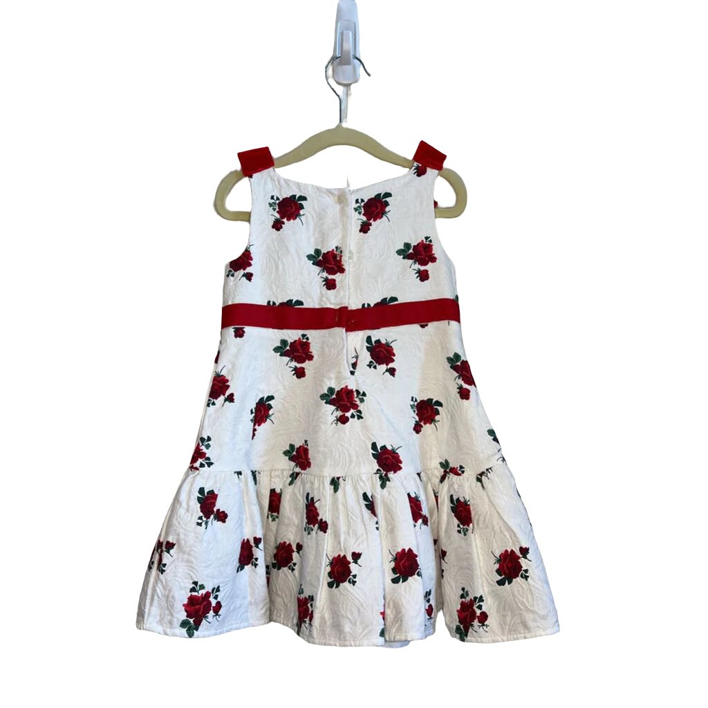Sleeveless Holiday Dress - Roses