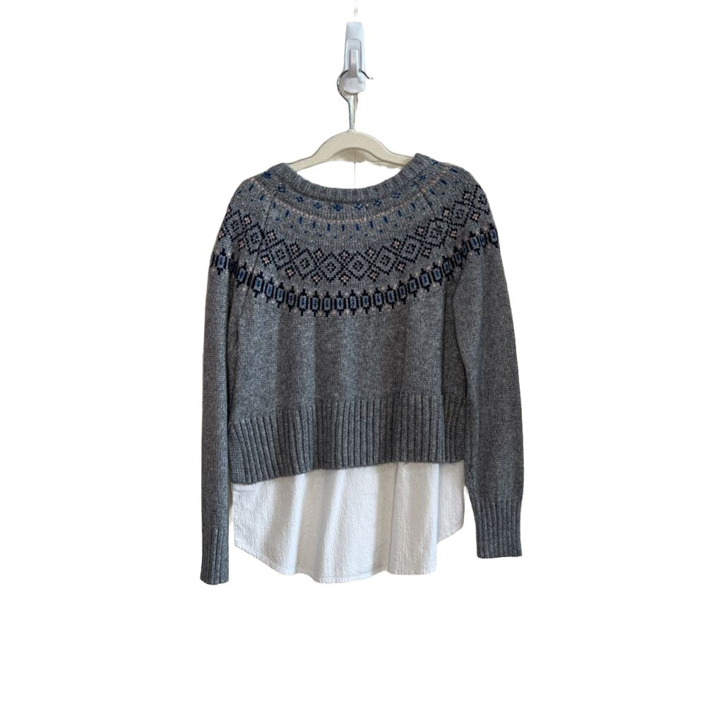 Sweater - Faux Button-up Bottom