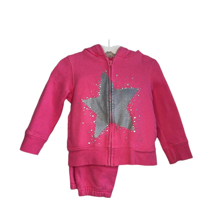 Zip-up Hoodie Track Suit - Star