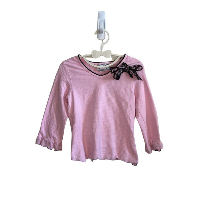 LS Shirt w/Ruffle Cuffs, Shoulder Ribbon