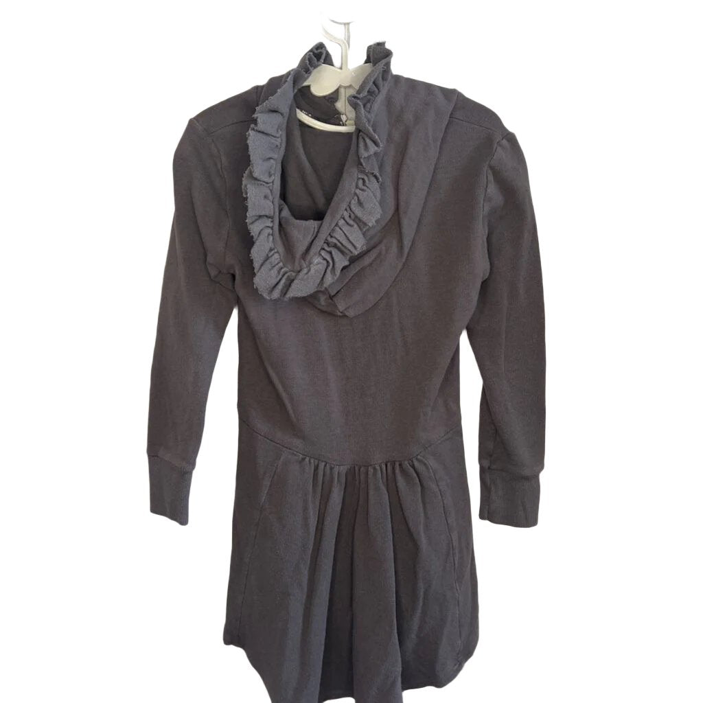 LS Sweater Shirt w/Hood, Lace Zipper