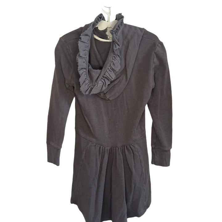LS Sweater Shirt w/Hood, Lace Zipper