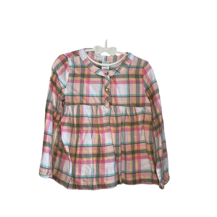 Plaid LS Top