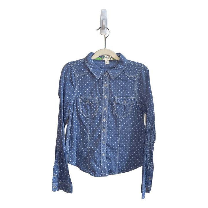 Button-down Shirt - Polka Dots