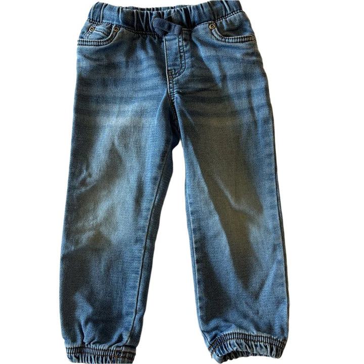 Denim Jeans w/ Elastic at Cuff